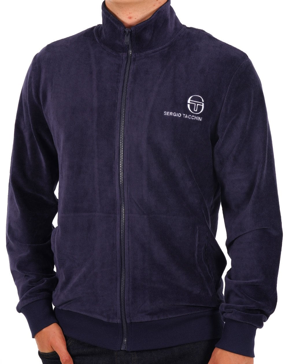 Sergio Tacchini Textured rib Velour Track Navy