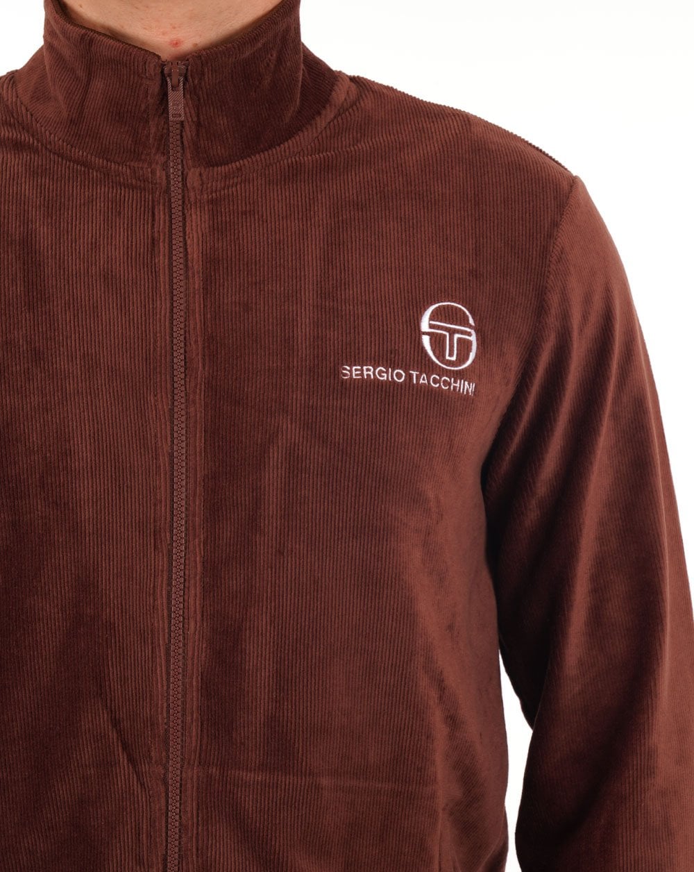 Sergio Tacchini Velour Track Top Brown