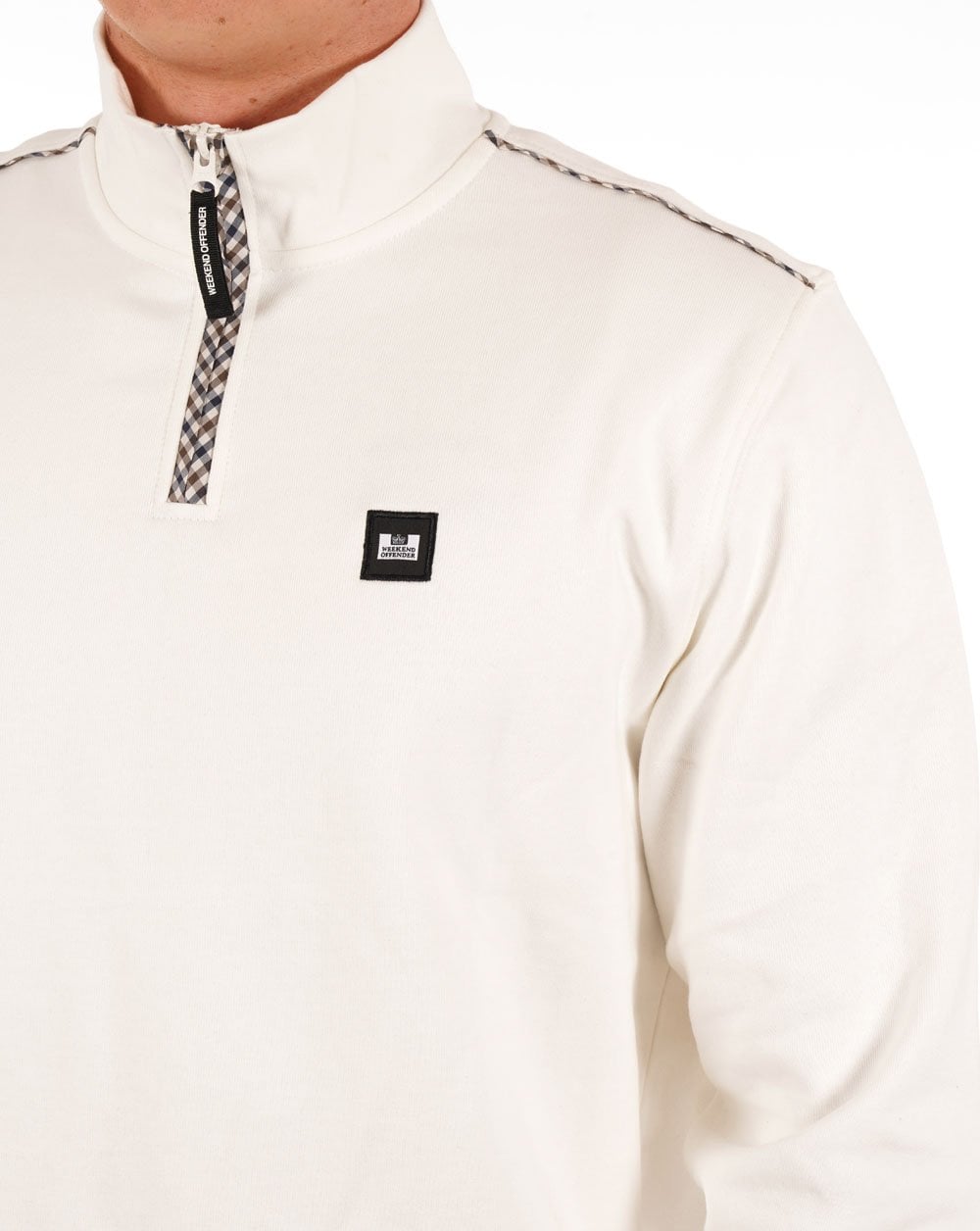 Weekend Offender Matisa Quarter Zip Sweatshirt Winter White