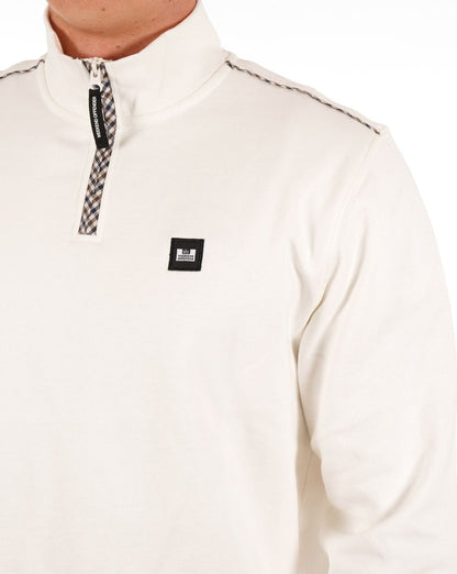 Weekend Offender Matisa Quarter Zip Sweatshirt Winter White