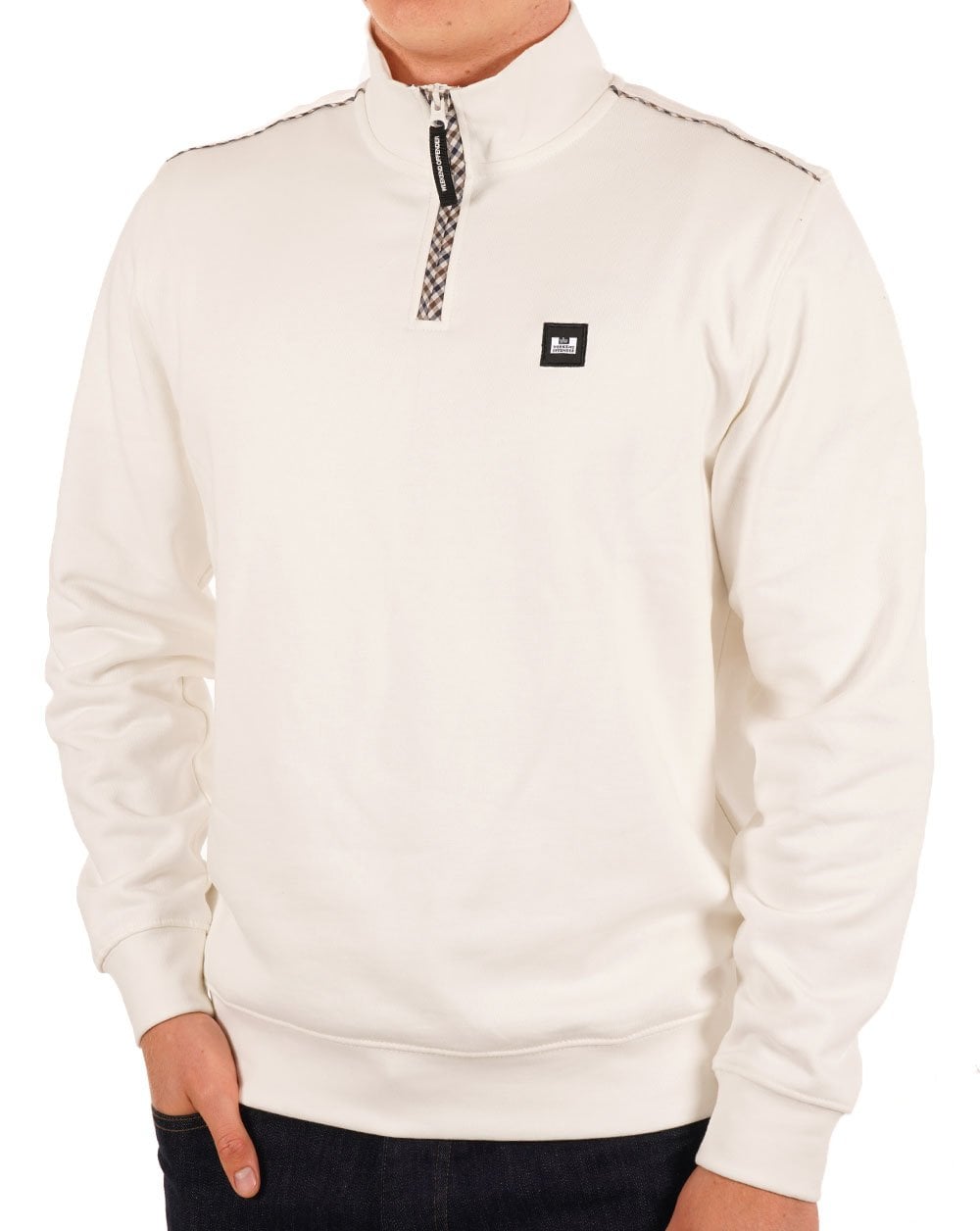 Weekend Offender Matisa Quarter Zip Sweatshirt Winter White