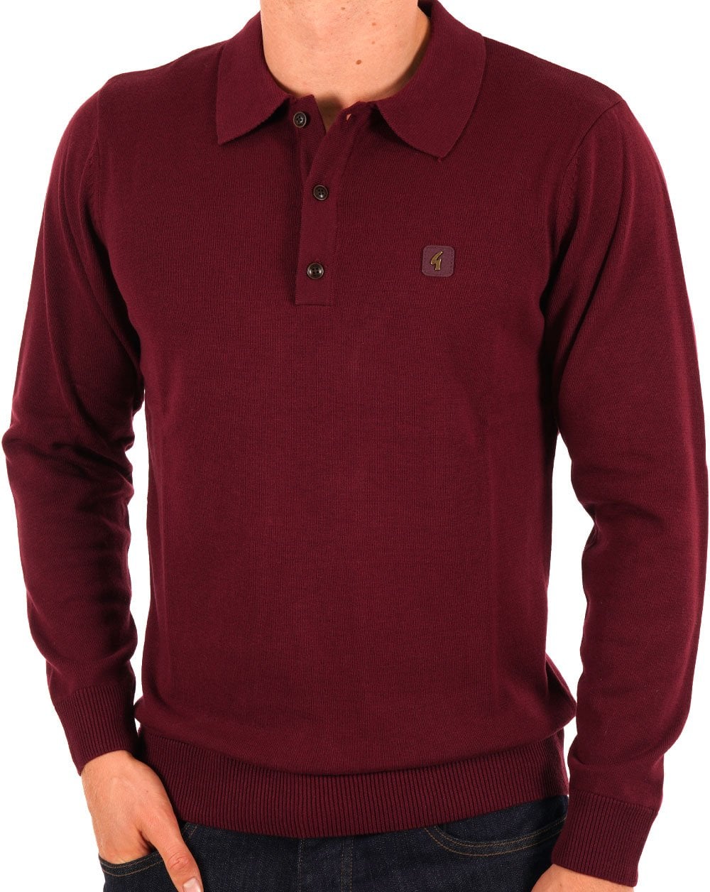 Gabicci Vintage Francesco Knitted Polo Shirt Port