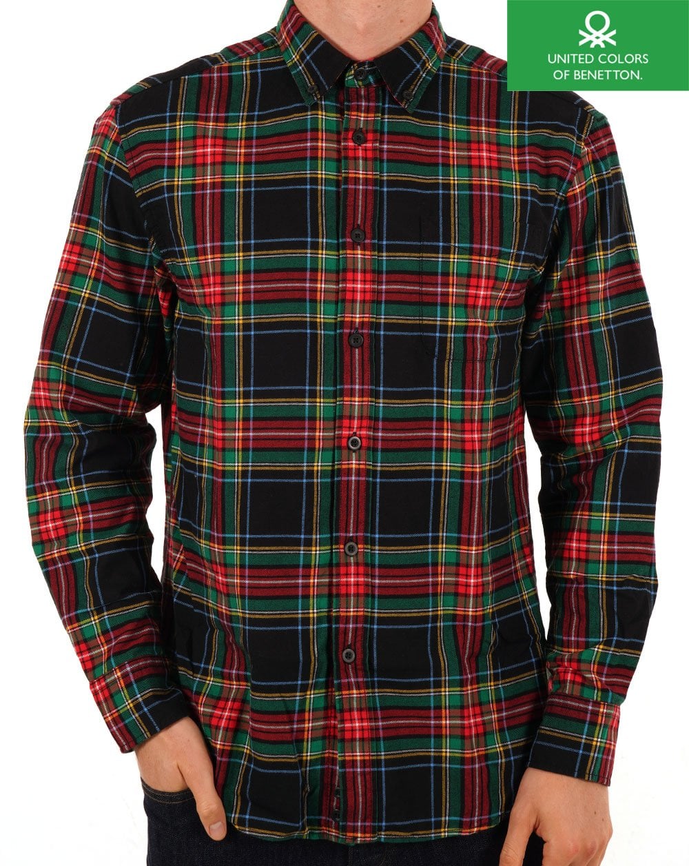 Benetton Check Flannel Shirt Multi-Colour