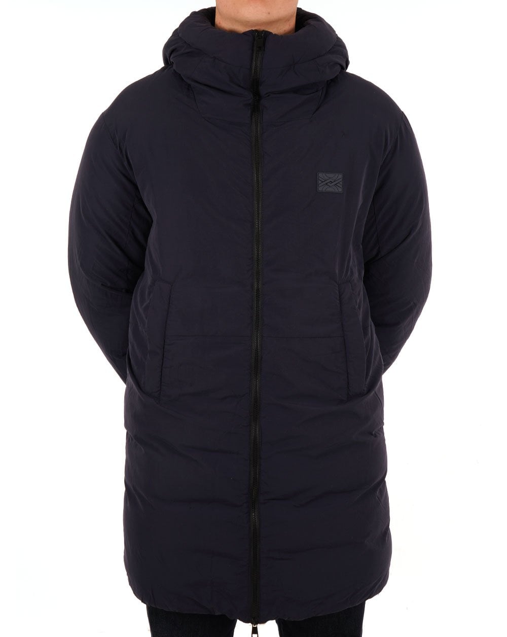 Benetton Longline Padded Jacket Navy