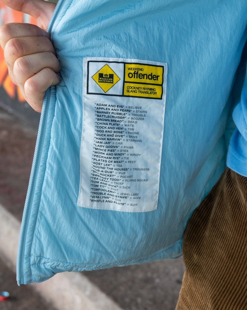 Weekend Offender Padded Technician Jacket Sky Blue