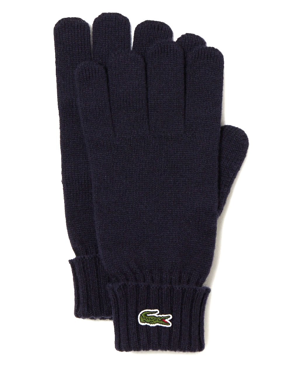 Lacoste Wool Jersey Gloves Navy