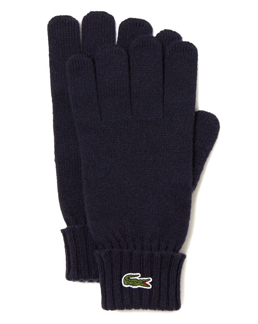 Lacoste Lacoste Wool Jersey Gloves Navy