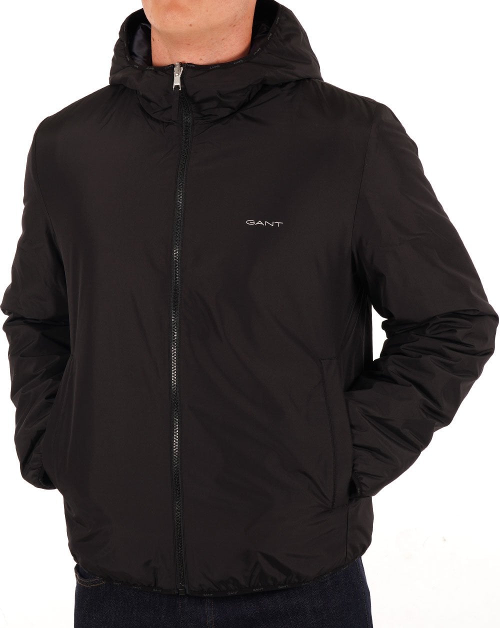 Gant Reversible Hooded Jacket Black/Blue