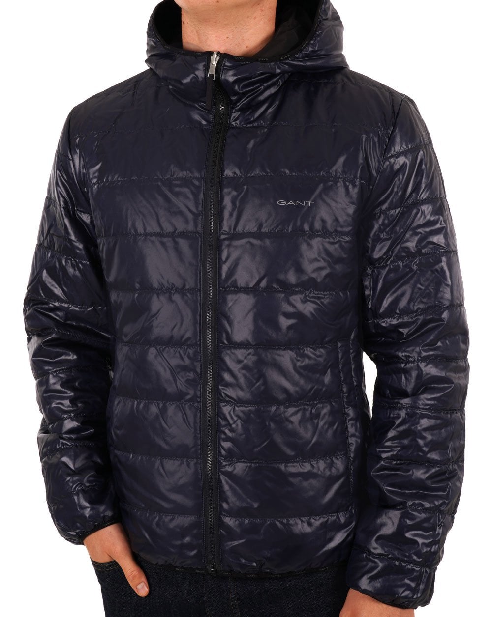 Gant Reversible Hooded Jacket Black/Blue
