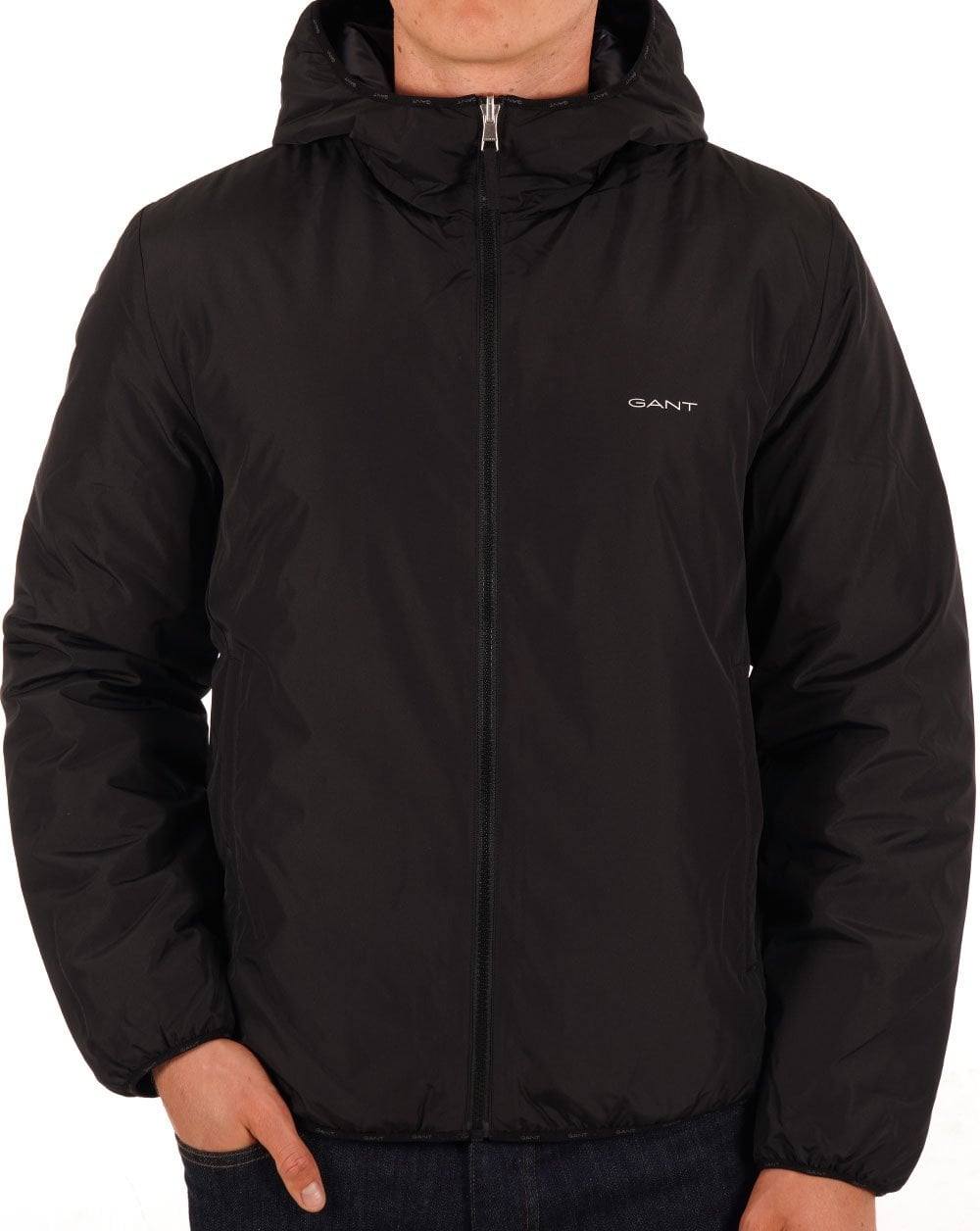 Gant Reversible Hooded Jacket Black/Blue