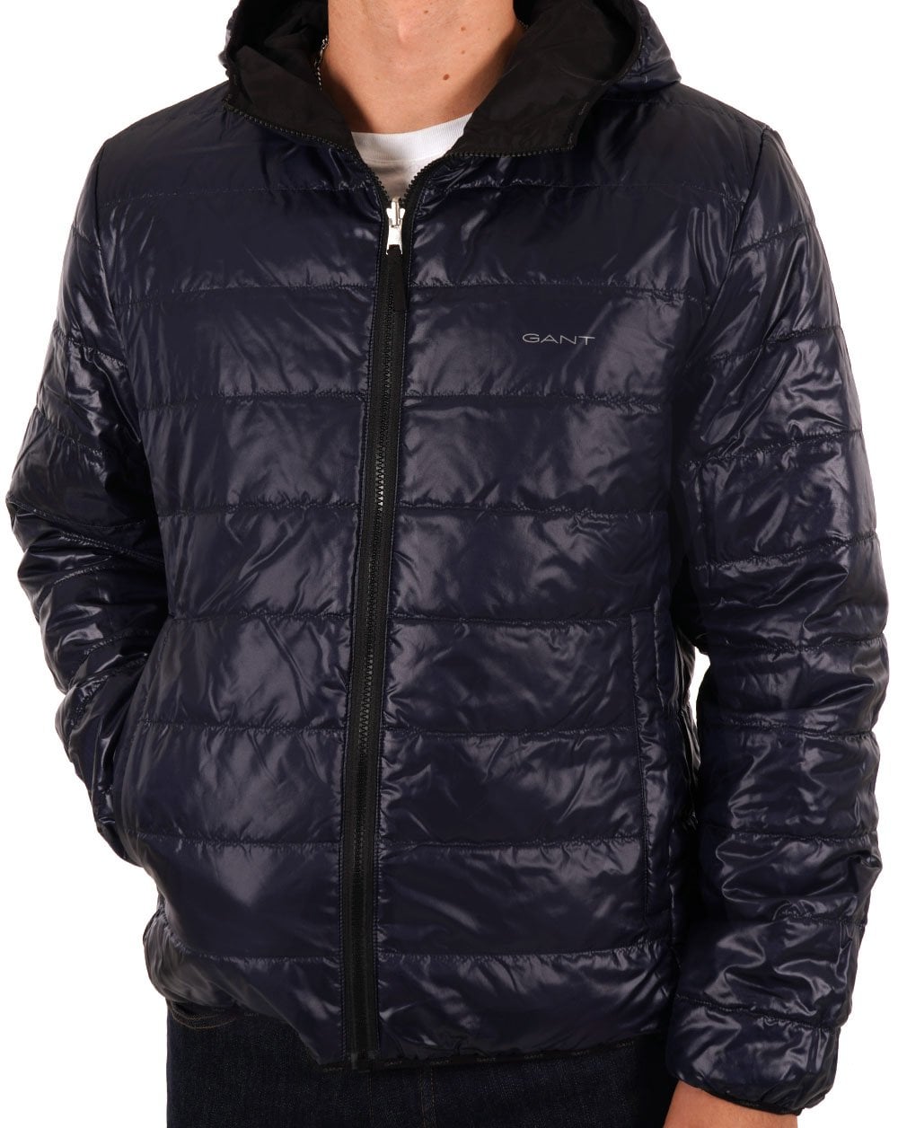 Gant Reversible Hooded Jacket Black/Blue