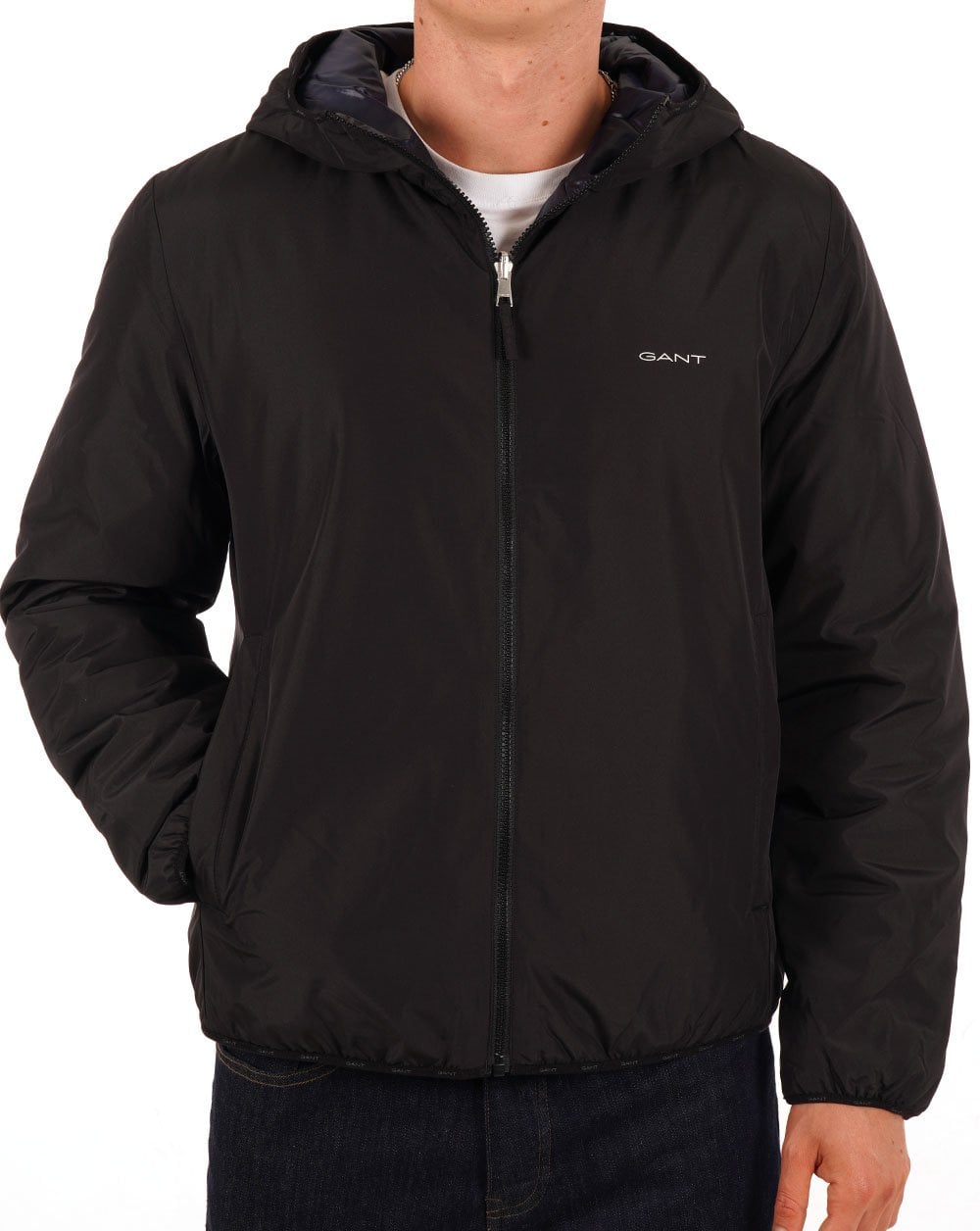 Gant Reversible Hooded Jacket Black/Blue