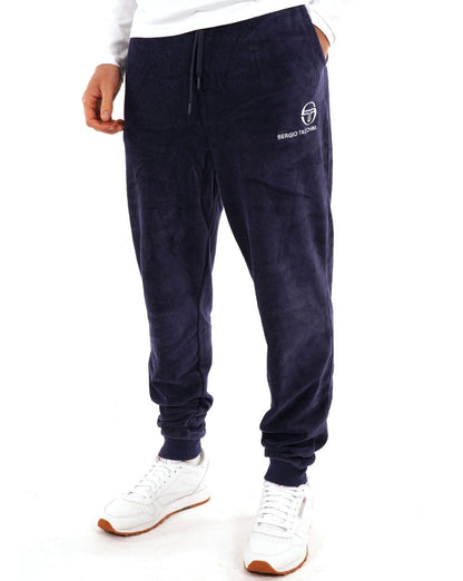 Sergio Tacchini Rib Velour Track Pants Navy Blue