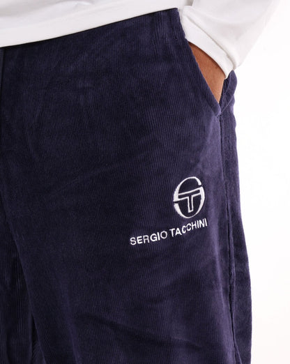 Sergio Tacchini Rib Velour Track Pants Navy Blue