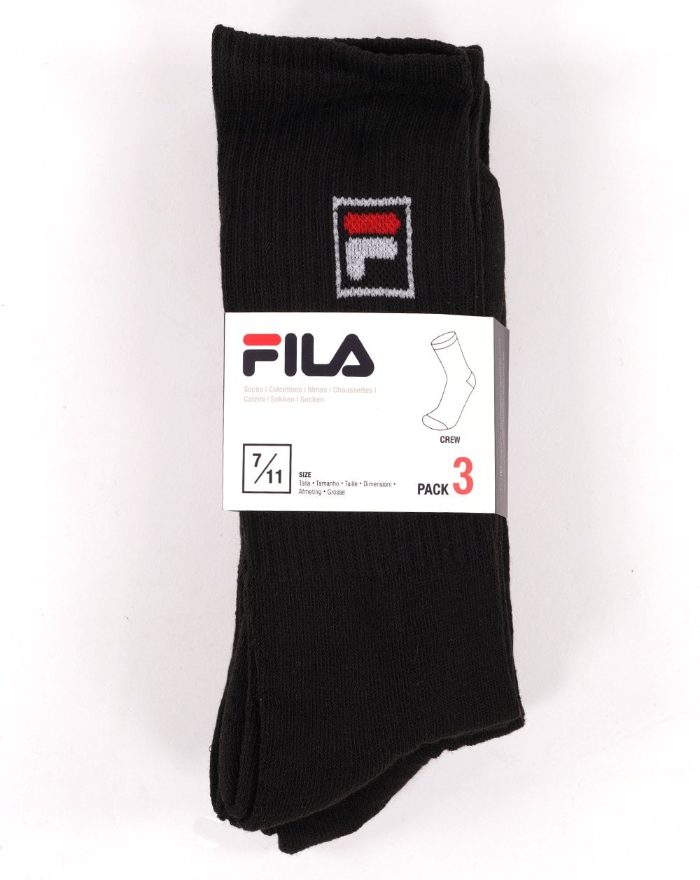 Fila Vintage Goat Triple Pack Socks Black