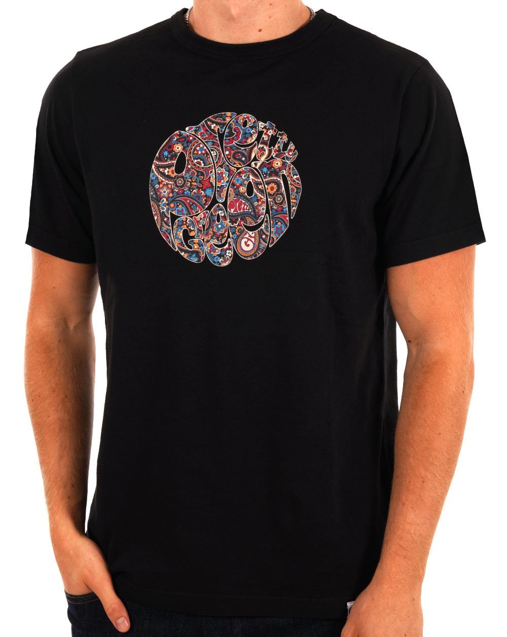Pretty Green Wonderwall Paisley T-shirt Black