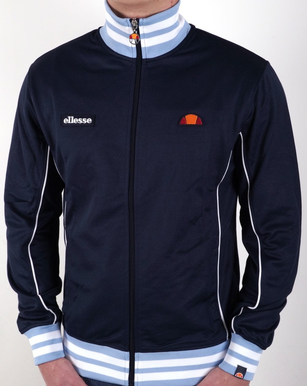 Ellesse Vilas Milan Track Top Navy Sky