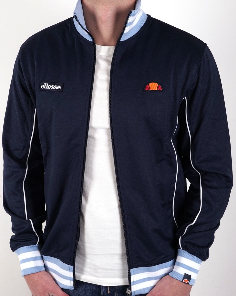 Ellesse Vilas Milan Track Top Navy Sky
