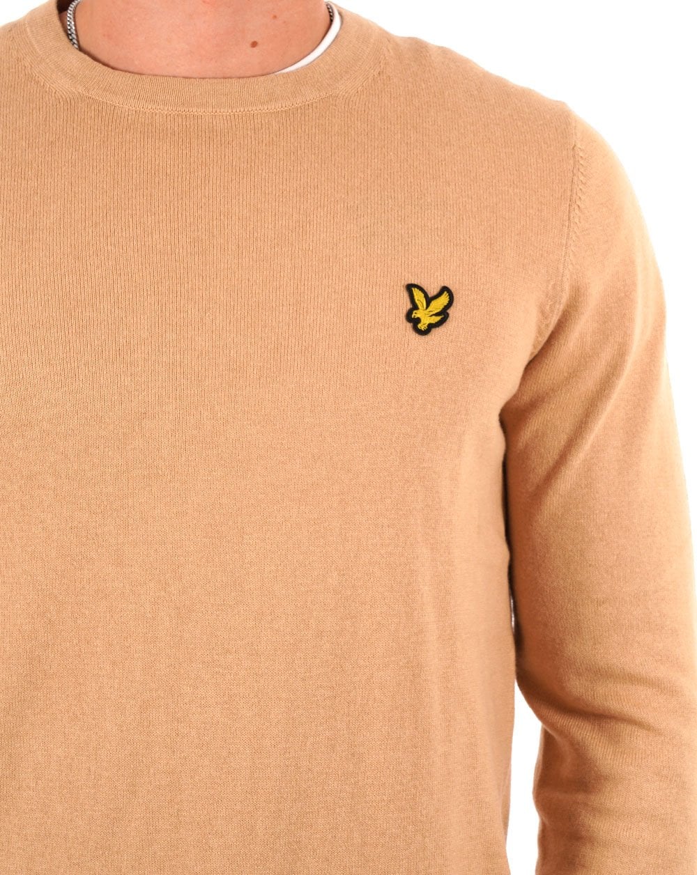 Lyle & Scott Cotton Merino Crew Jumper Biscuit