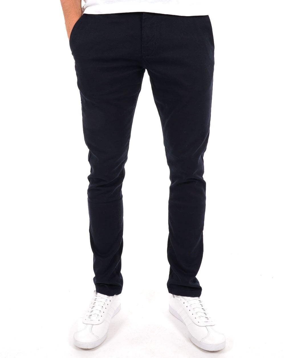 80s Casual Classics Textured Chino Trouser Navy