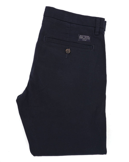 80s Casual Classics Textured Chino Trouser Navy