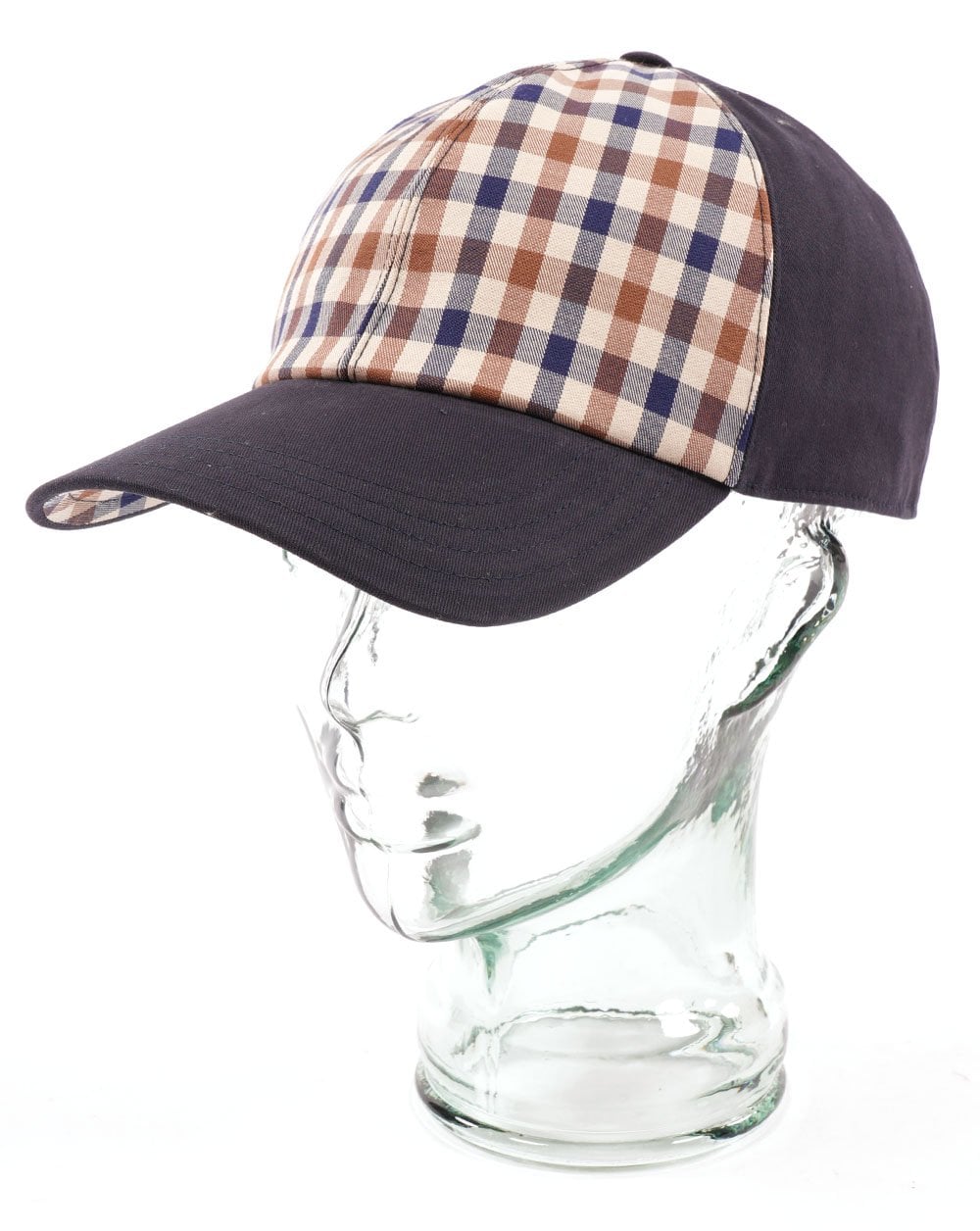 Aquascutum Kiril Cap Navy Check