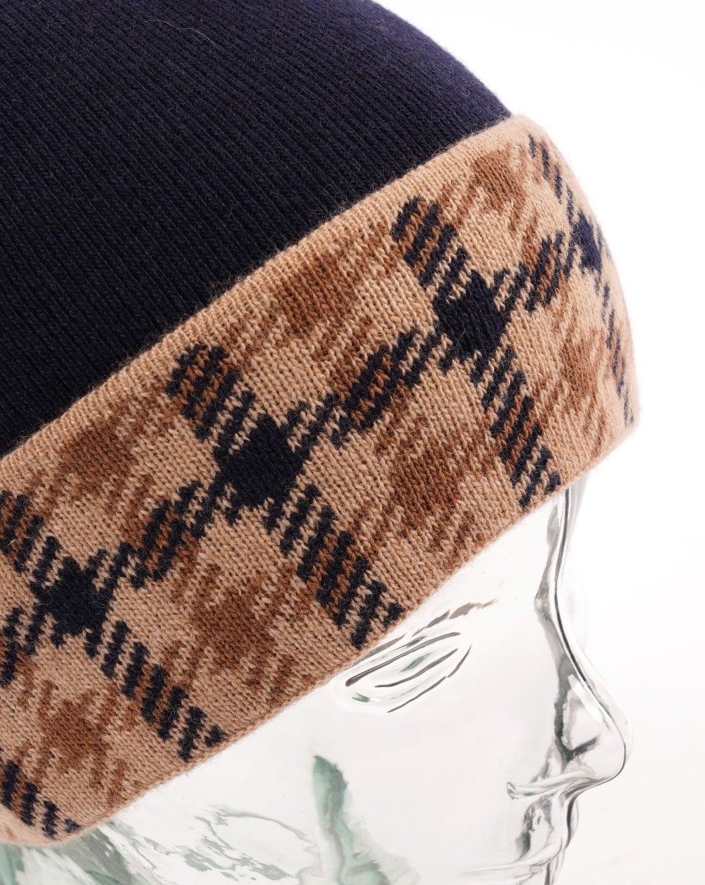 Aquascutum Beanie Check/Navy