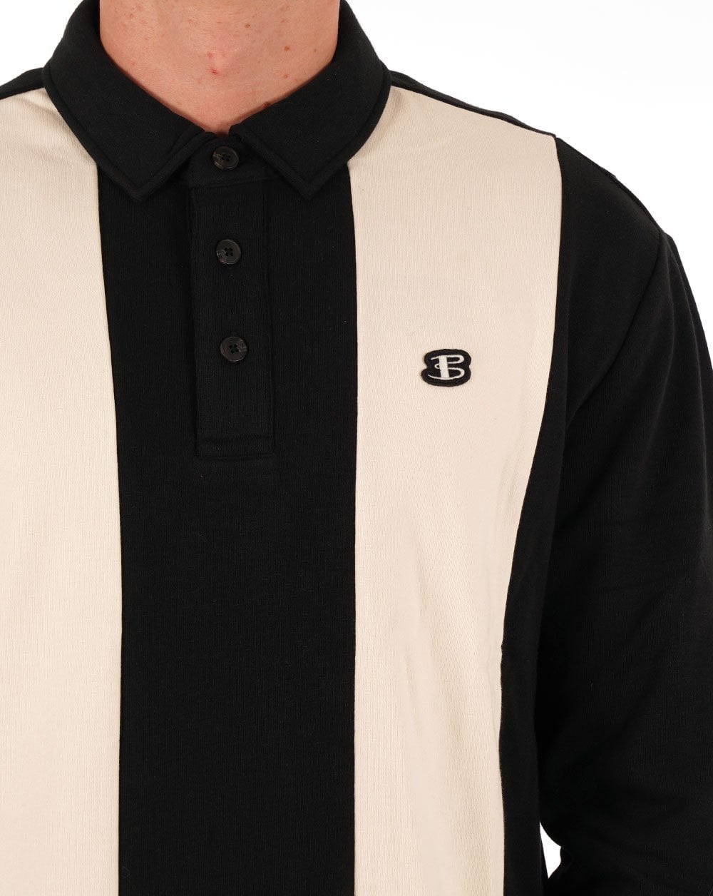 Ben Sherman Colour Block Heavy Polo Black