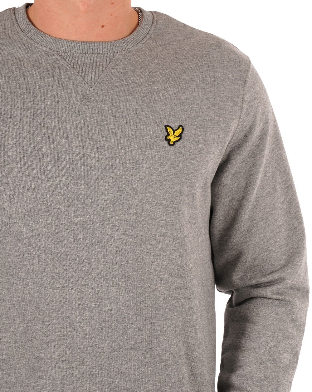 Lyle And Scott Crew Neck Sweatshirt Mid Grey Marl