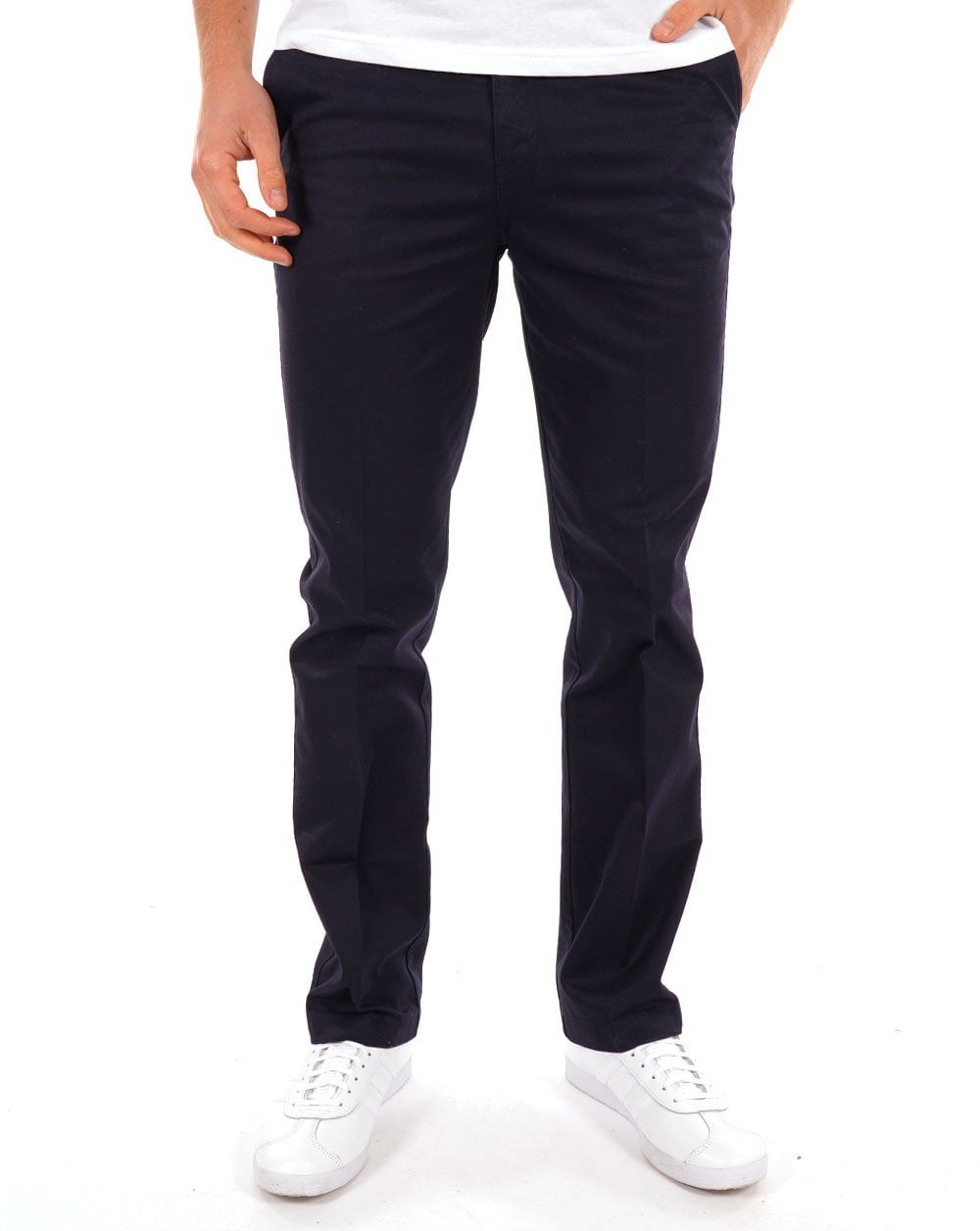 Real Hoxton Stay Pressed Trousers Navy