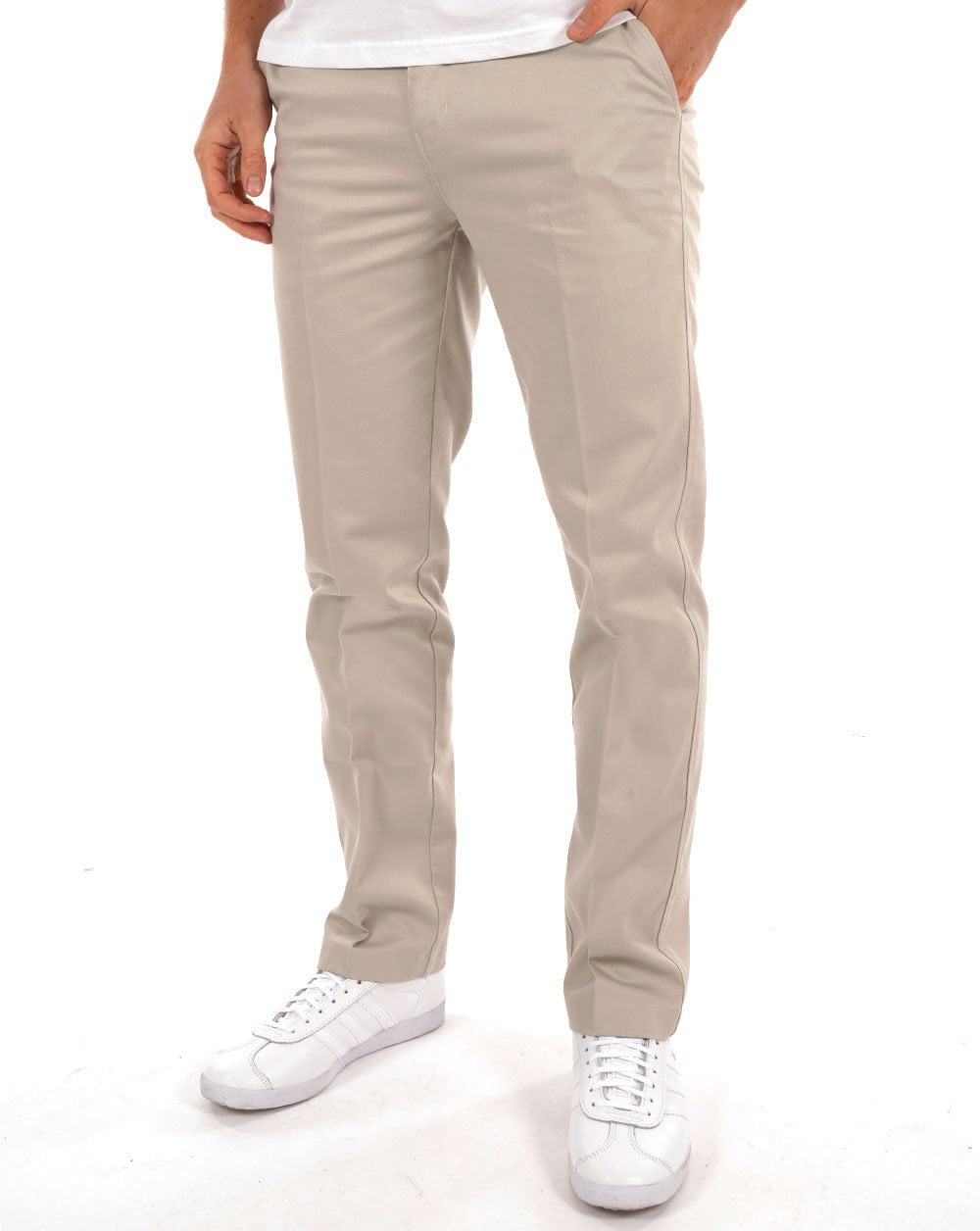 Real Hoxton Stay Pressed Trousers Natural