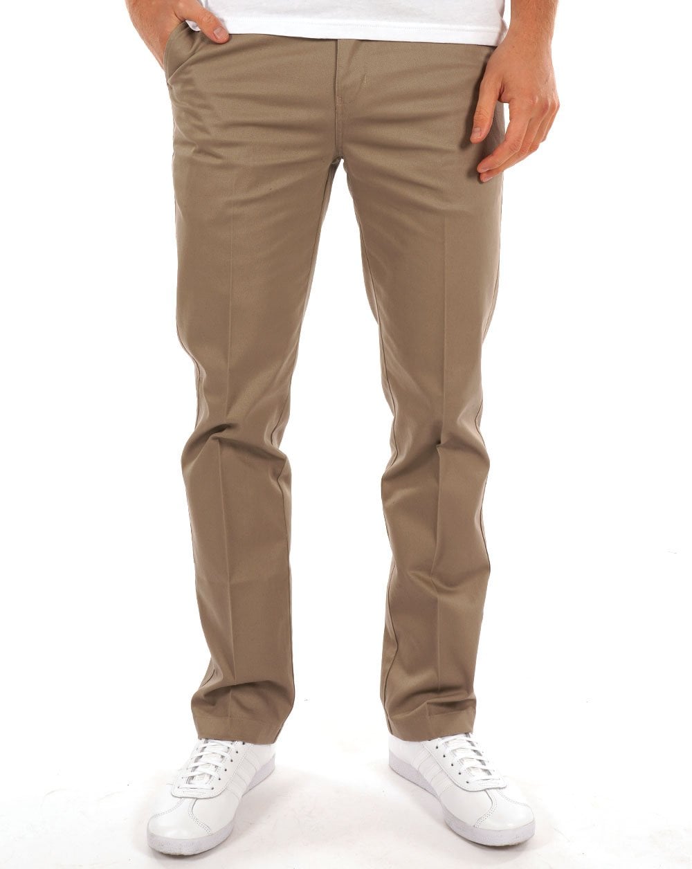 Real Hoxton Stay Pressed Trousers Dk Sand