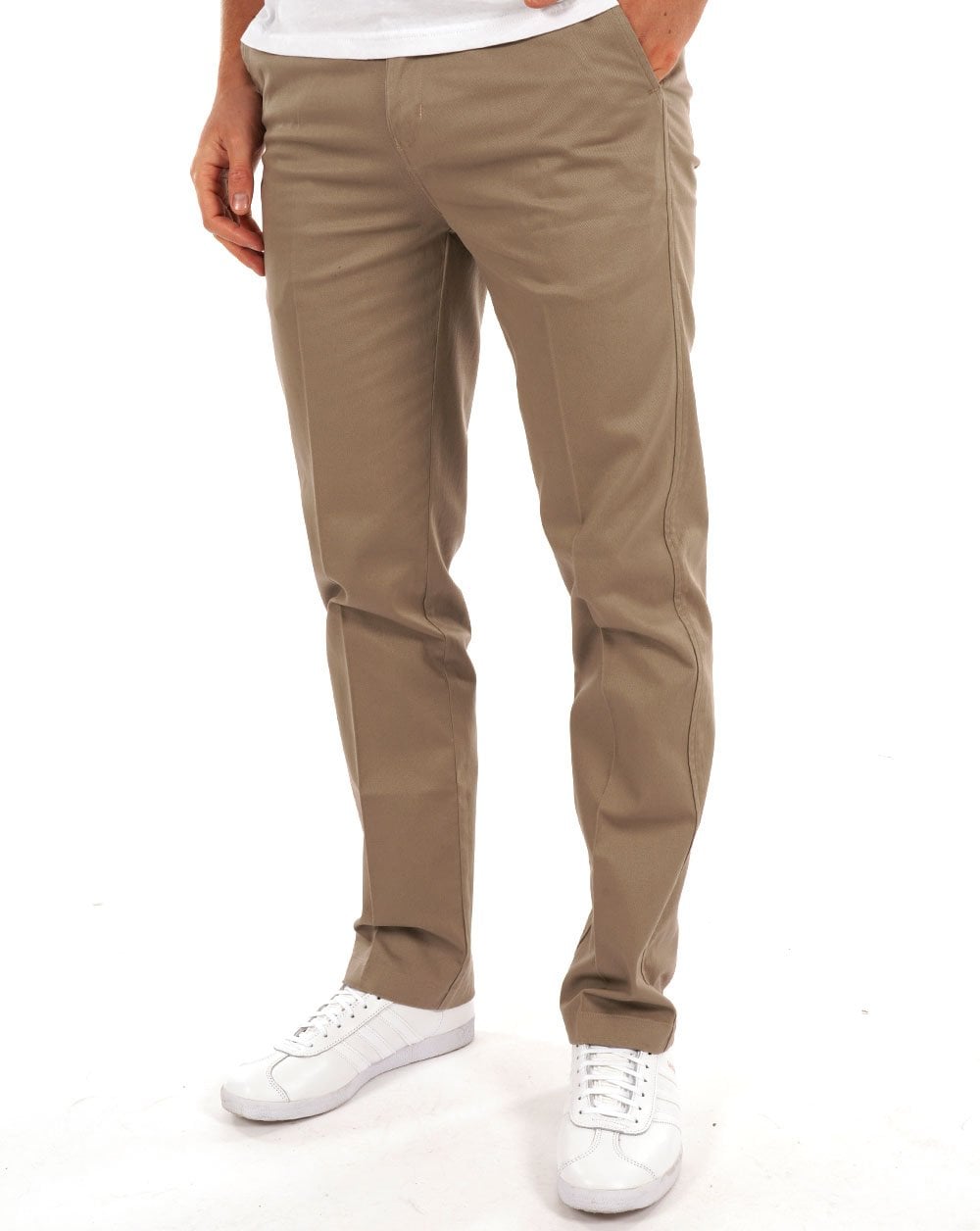Real Hoxton Stay Pressed Trousers Dk Sand