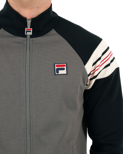 Fila Vintage Advantage Track Top Grey/Black/Red