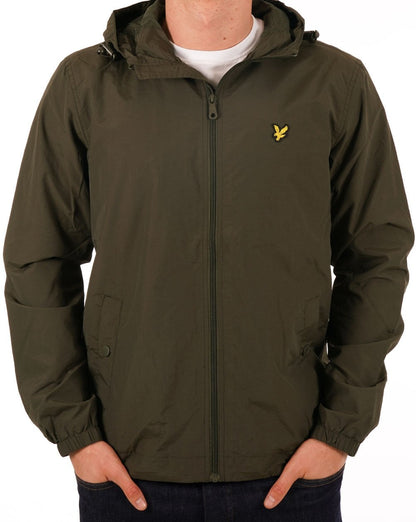 Lyle & Scott Zip Through Hooded Jacket Olive