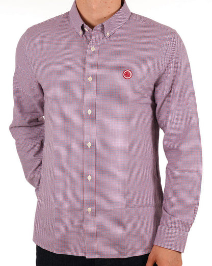 Pretty Green Houndstooth Shirt Red
