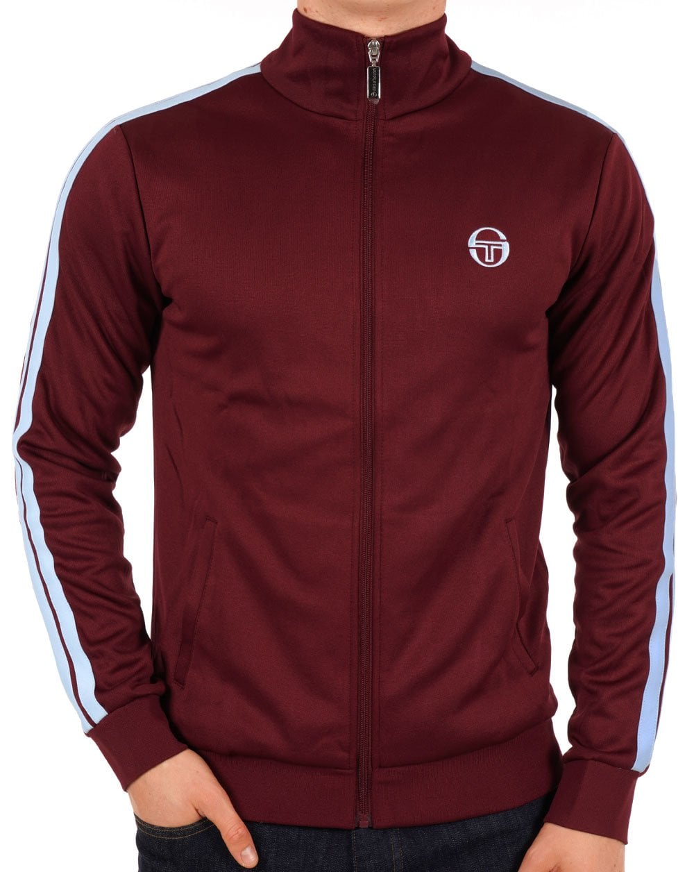 Sergio Tacchini Ace Track Top Claret/Sky Blue