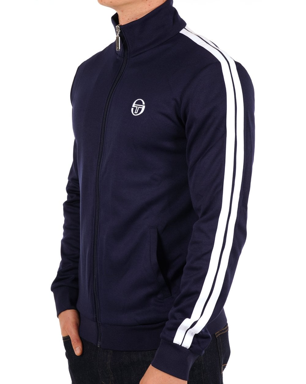 Sergio Tacchini 2 Stripe Track Top Navy White