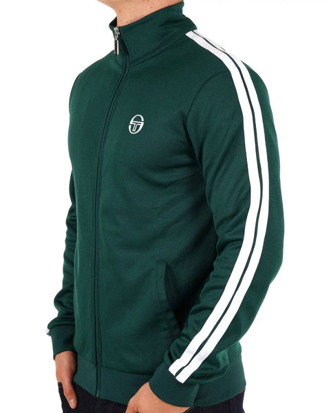 Sergio Tacchini 2 Stripe Track Top Green White