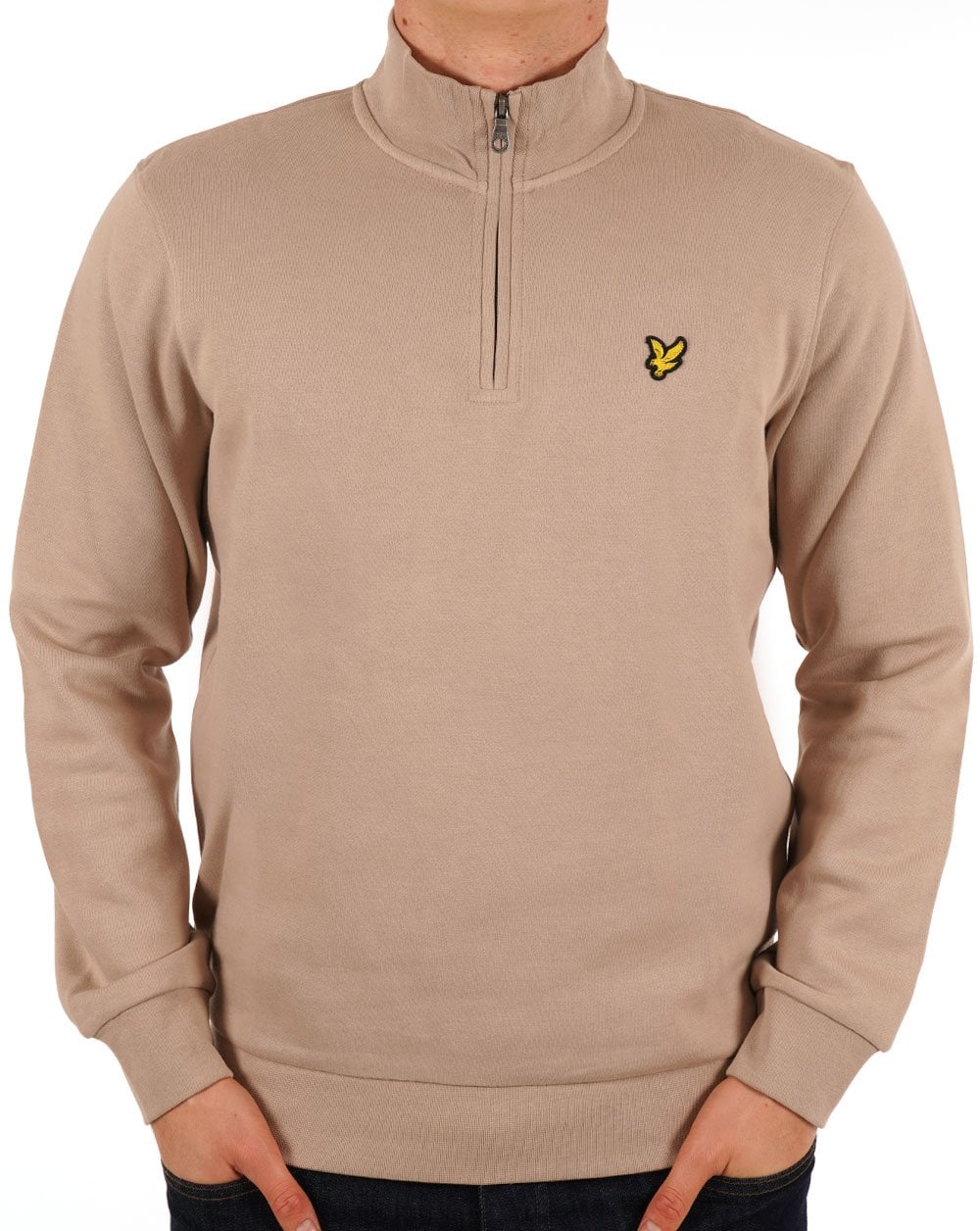 Lyle And Scott Quarter Zip Sweat Cobblestone