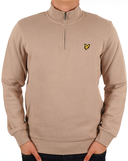 Lyle And Scott Quarter Zip Sweat Cobblestone