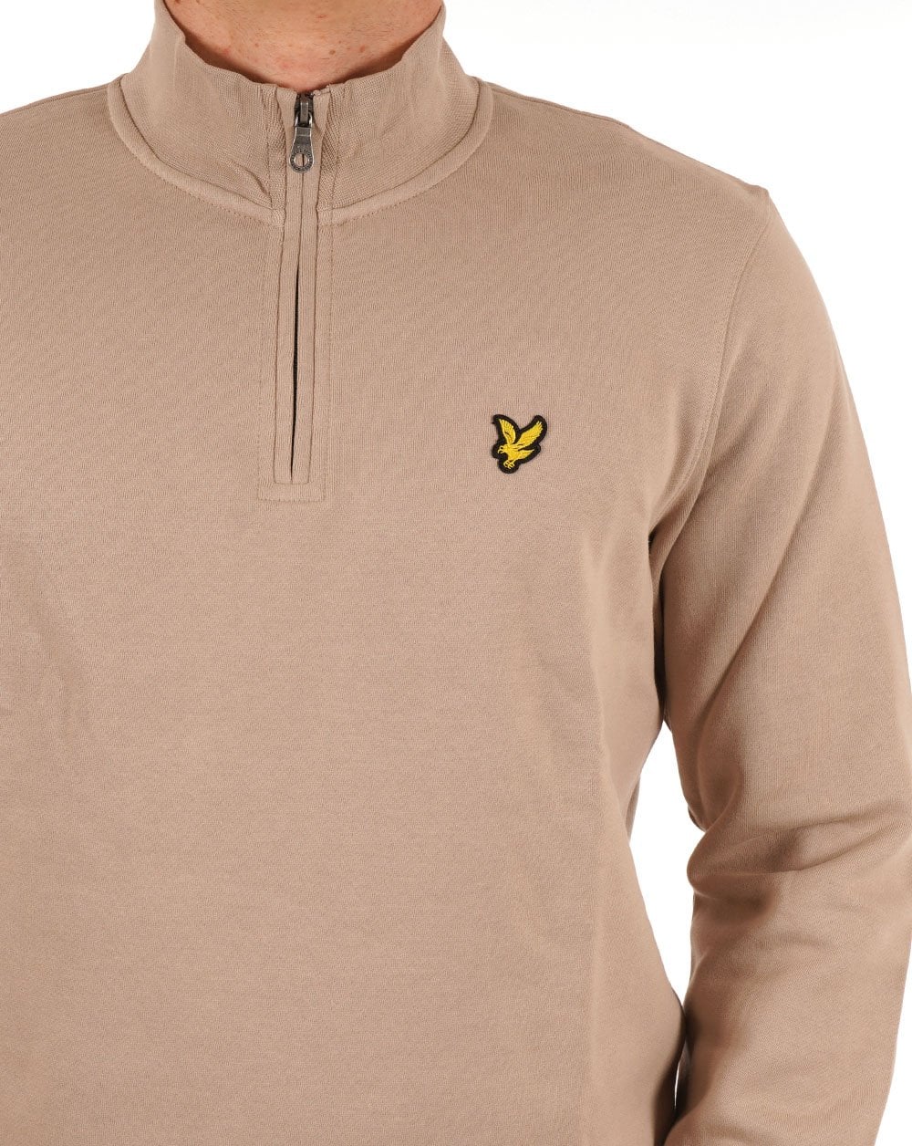 Lyle And Scott Quarter Zip Sweat Cobblestone