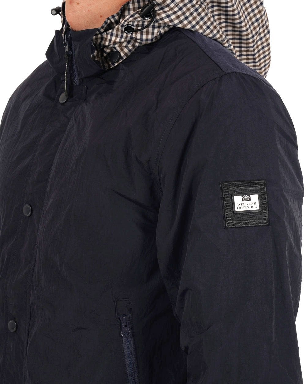 Weekend Offender Saunders AW Jacket Navy/Check