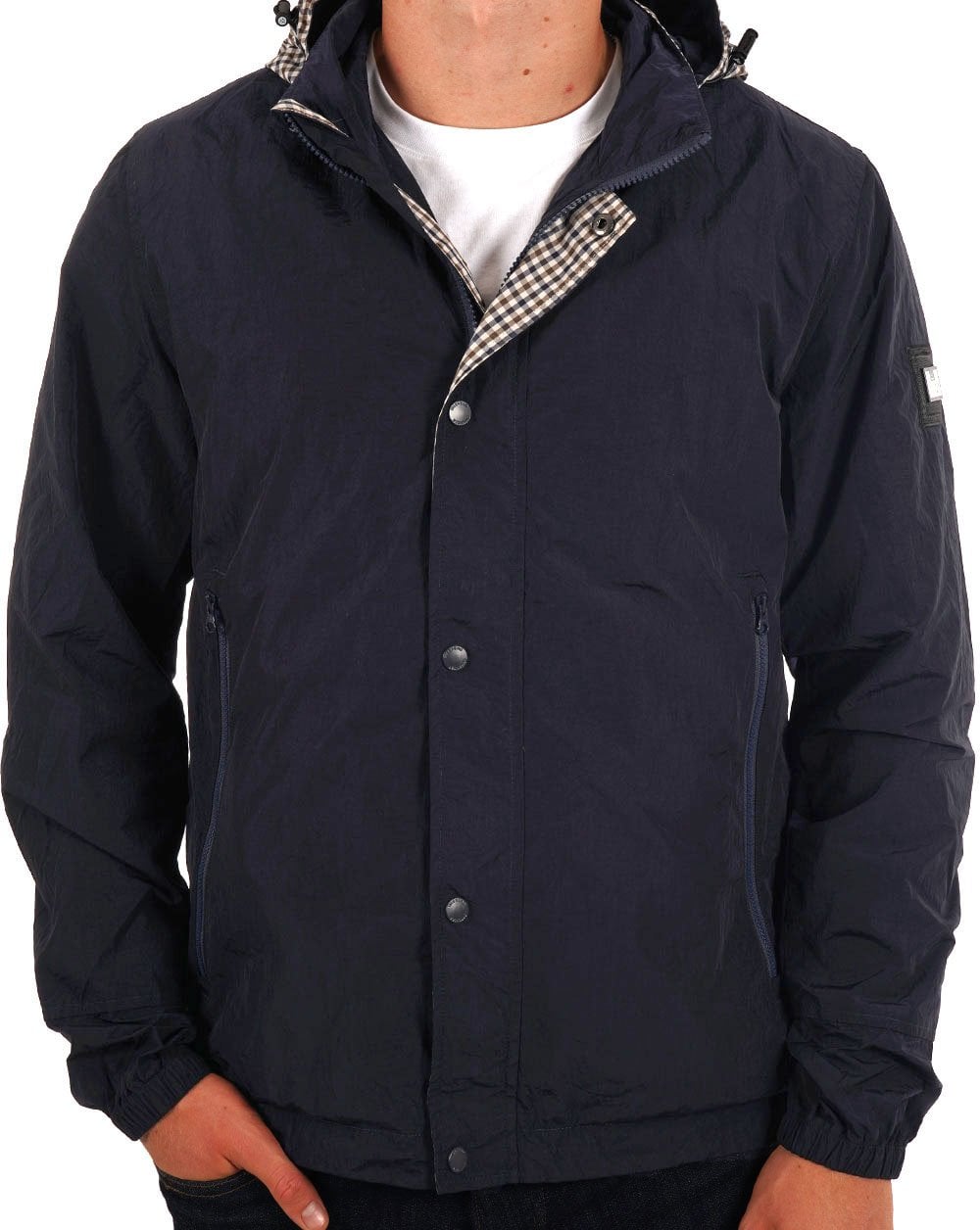 Weekend Offender Saunders AW Jacket Navy/Check