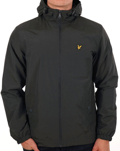 Lyle & Scott Zip Through Hooded Jacket Gunmetal