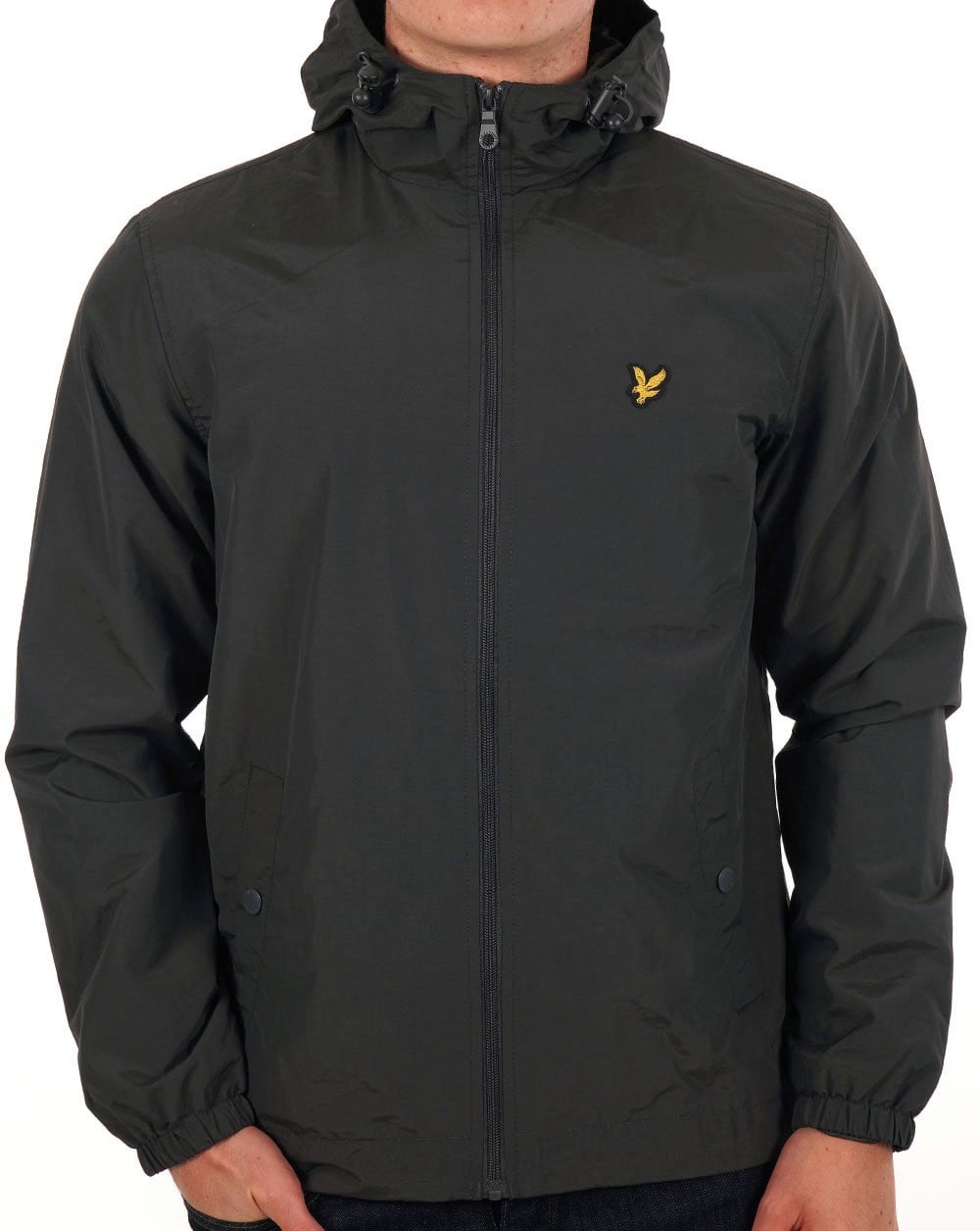 Lyle & Scott Zip Through Hooded Jacket Gunmetal