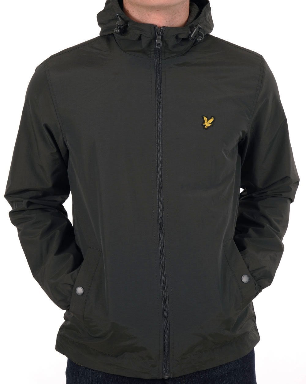 Lyle & Scott Zip Through Hooded Jacket Gunmetal