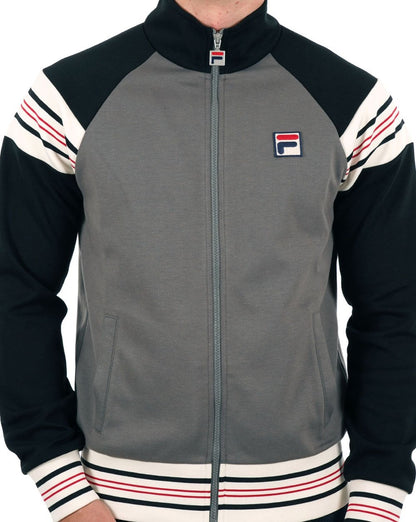 Fila Vintage Advantage Track Top Grey/Black/Red