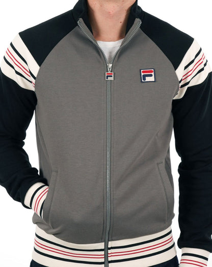 Fila Vintage Advantage Track Top Grey/Black/Red