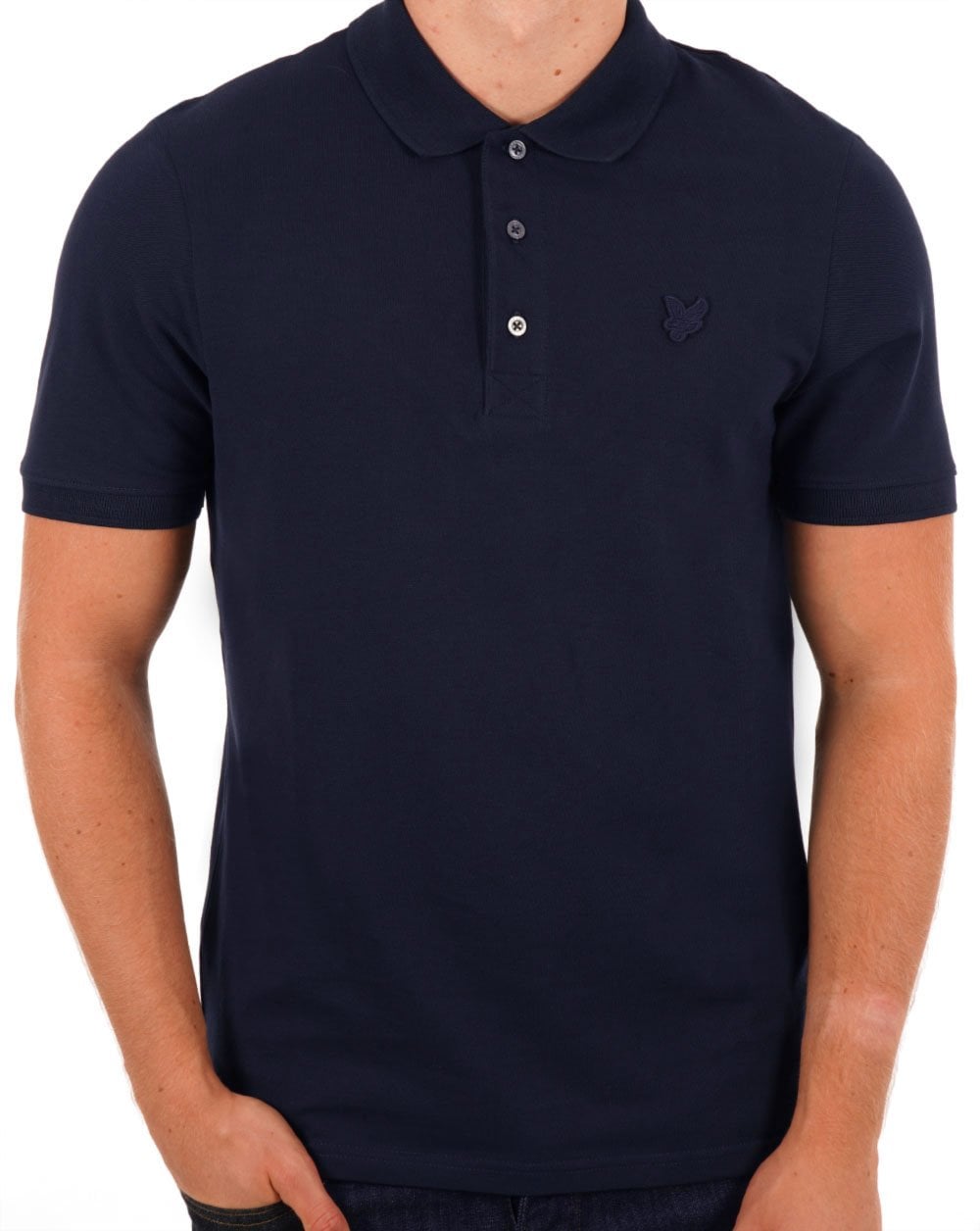Lyle & Scott Tonal Polo Shirt Dark Navy